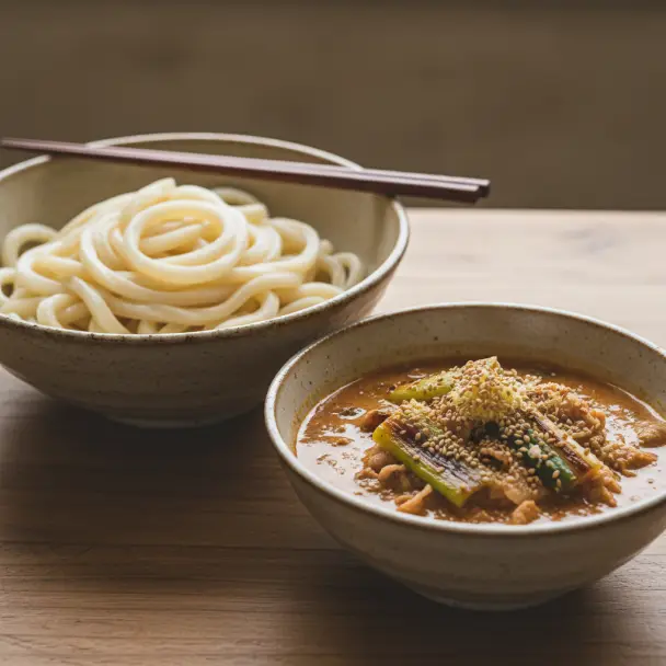 ごまみそ肉汁つけうどん