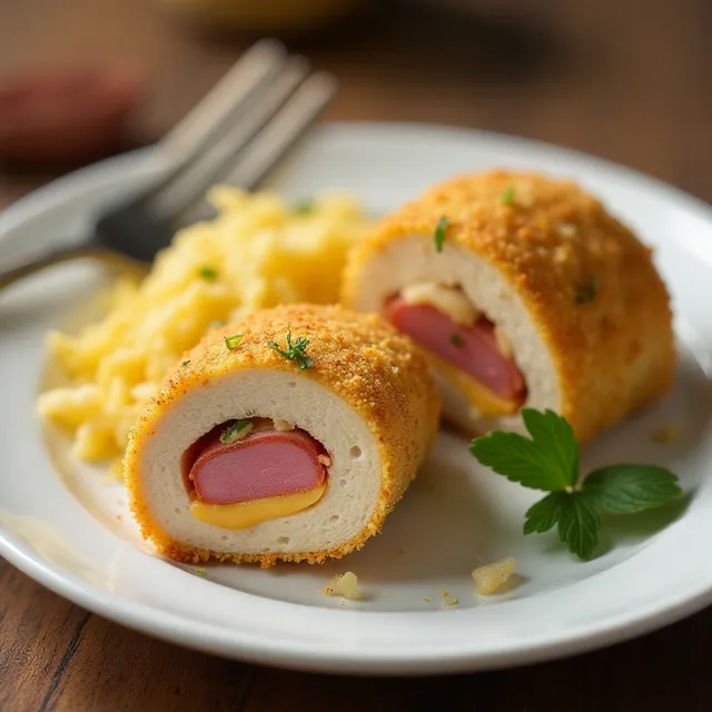 Air Fryer Chicken Cordon Bleu