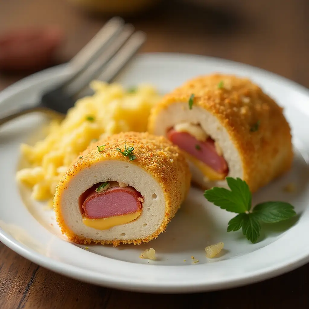 Air Fryer Chicken Cordon Bleu