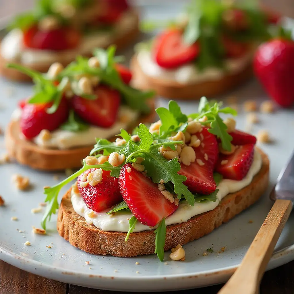 Strawberry-Balsamic Ricotta Bruschetta