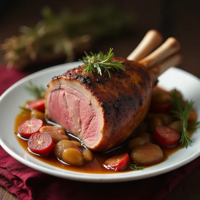 Slow Cooker Roasted Leg of Lamb