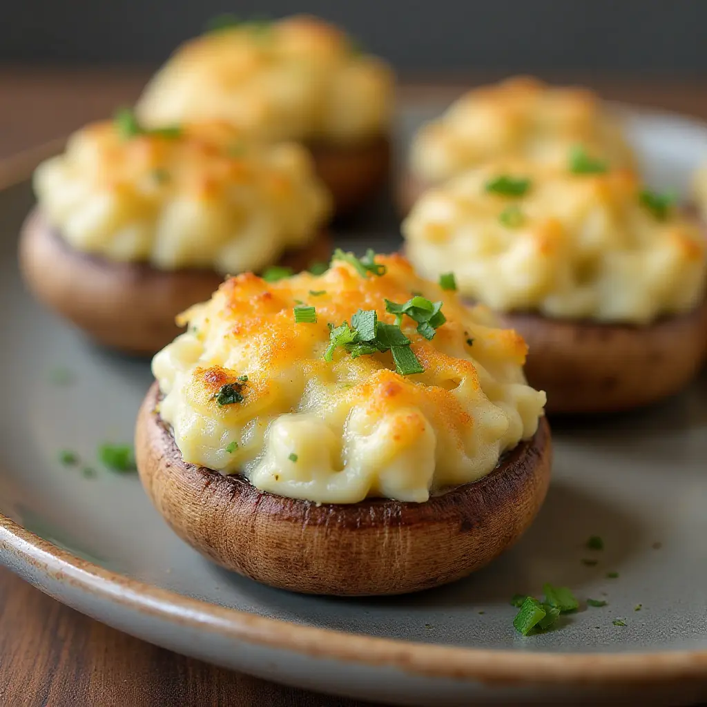 Artichoke Stuffed Mushrooms