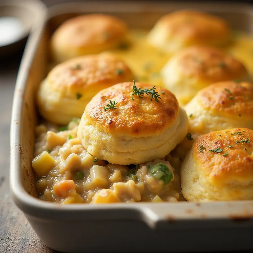 Cheddar Bay Biscuit Chicken Cobbler