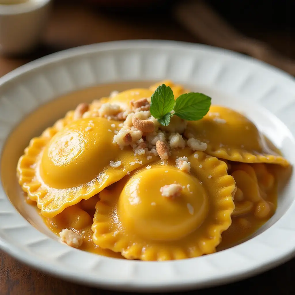 Cheesy Pumpkin Ravioli