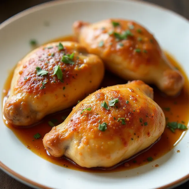 Spicy Honey-Peanut Baked Chicken Thighs