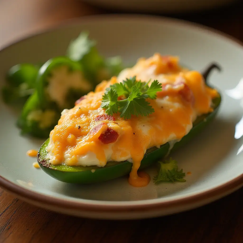 Cheese and Bacon Jalapeno Rellenos