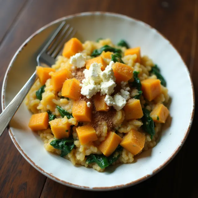 Roast Pumpkin and Feta Risotto