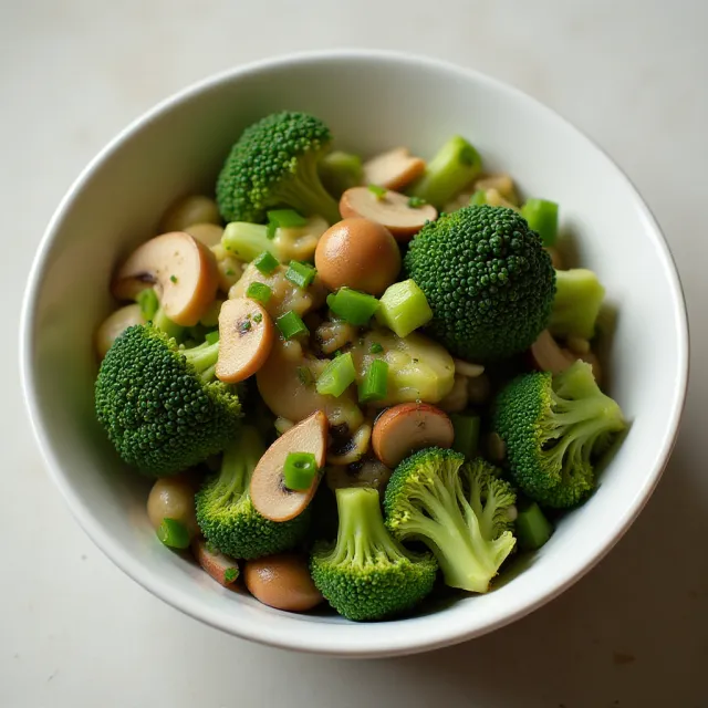 Broccoli and Mushroom Salad