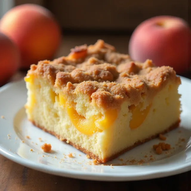 Moist Peach Coffee Cake