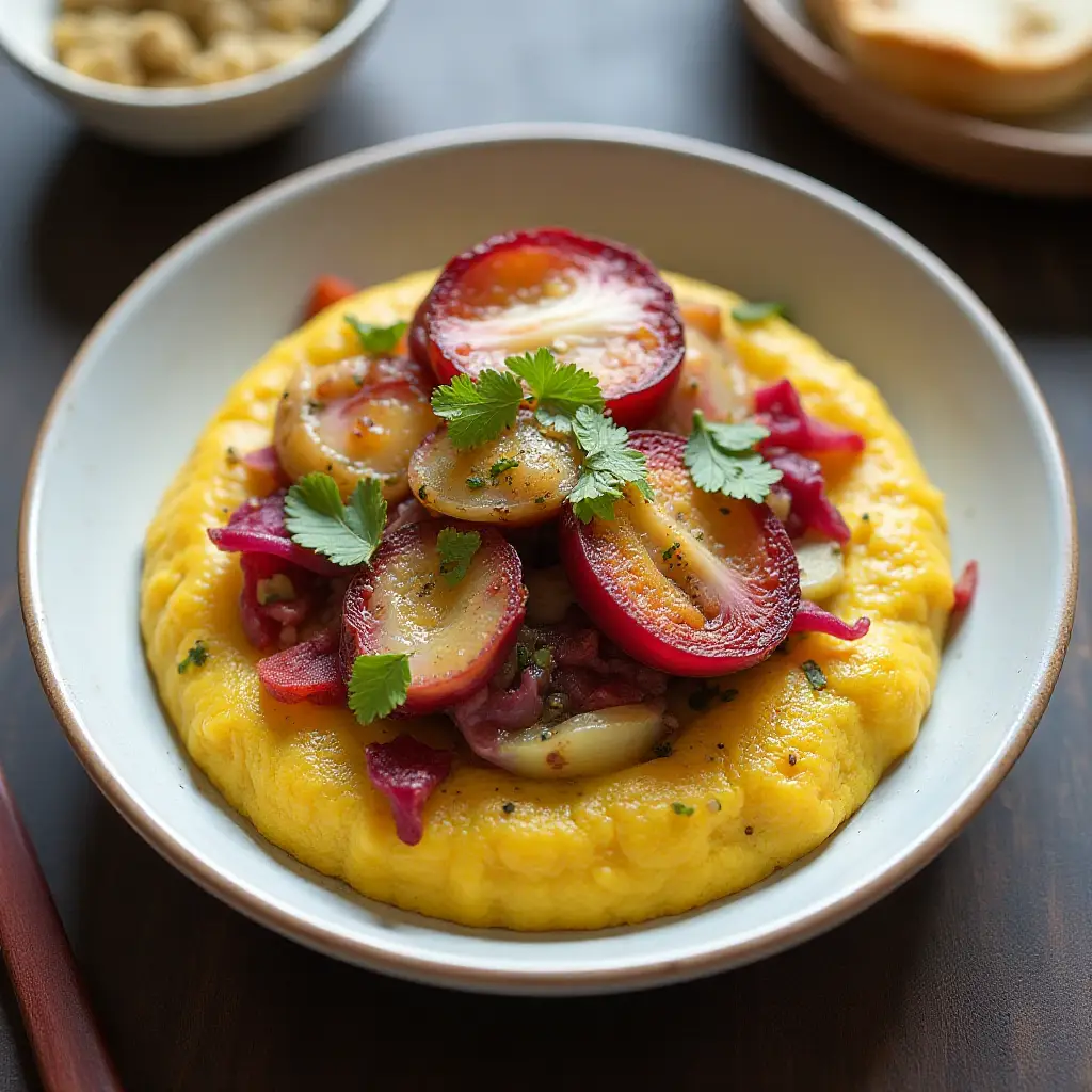 Vegan Baked Polenta with Radicchio