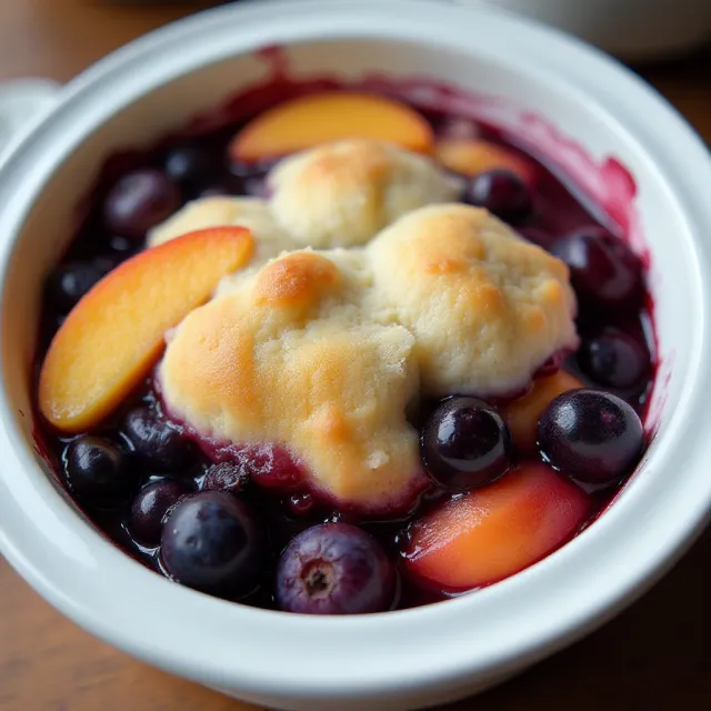 Nectarine Blueberry Cobbler