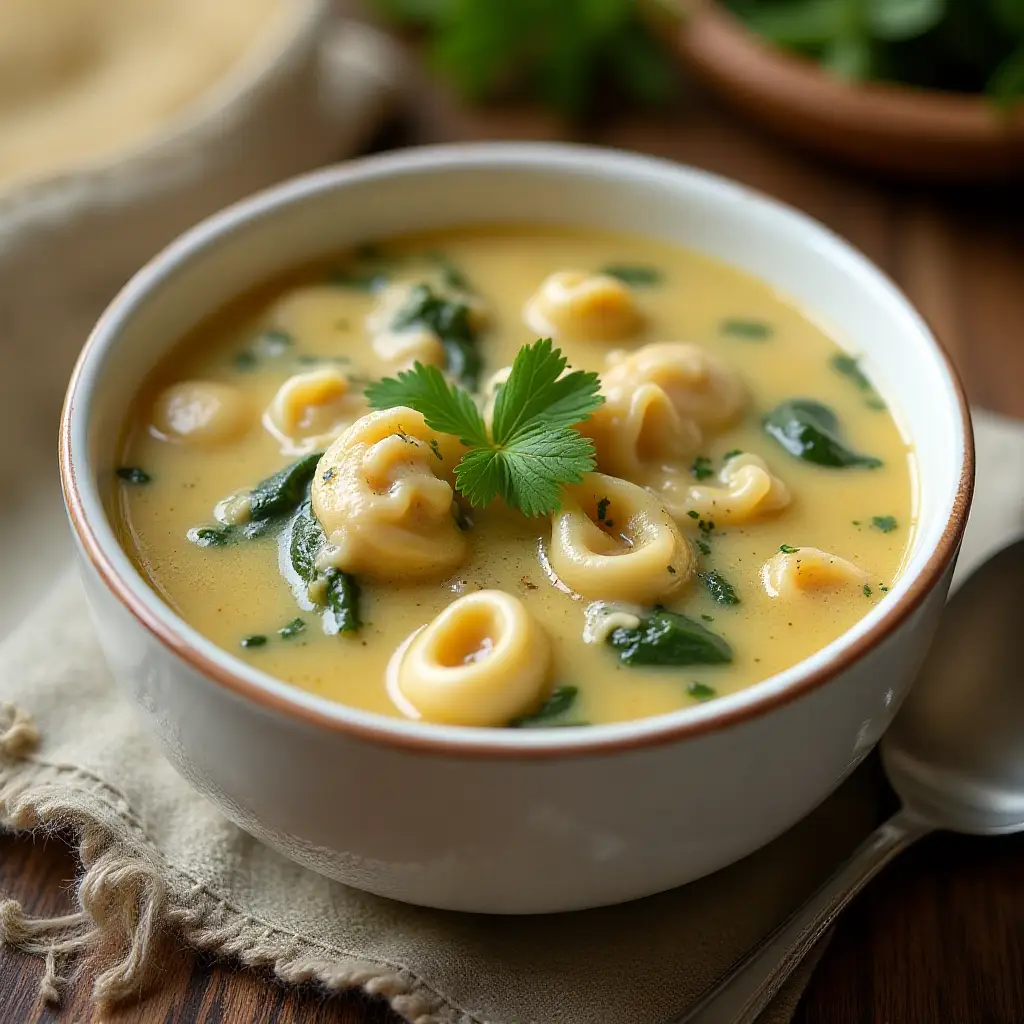 Creamy Chicken Tortellini Soup