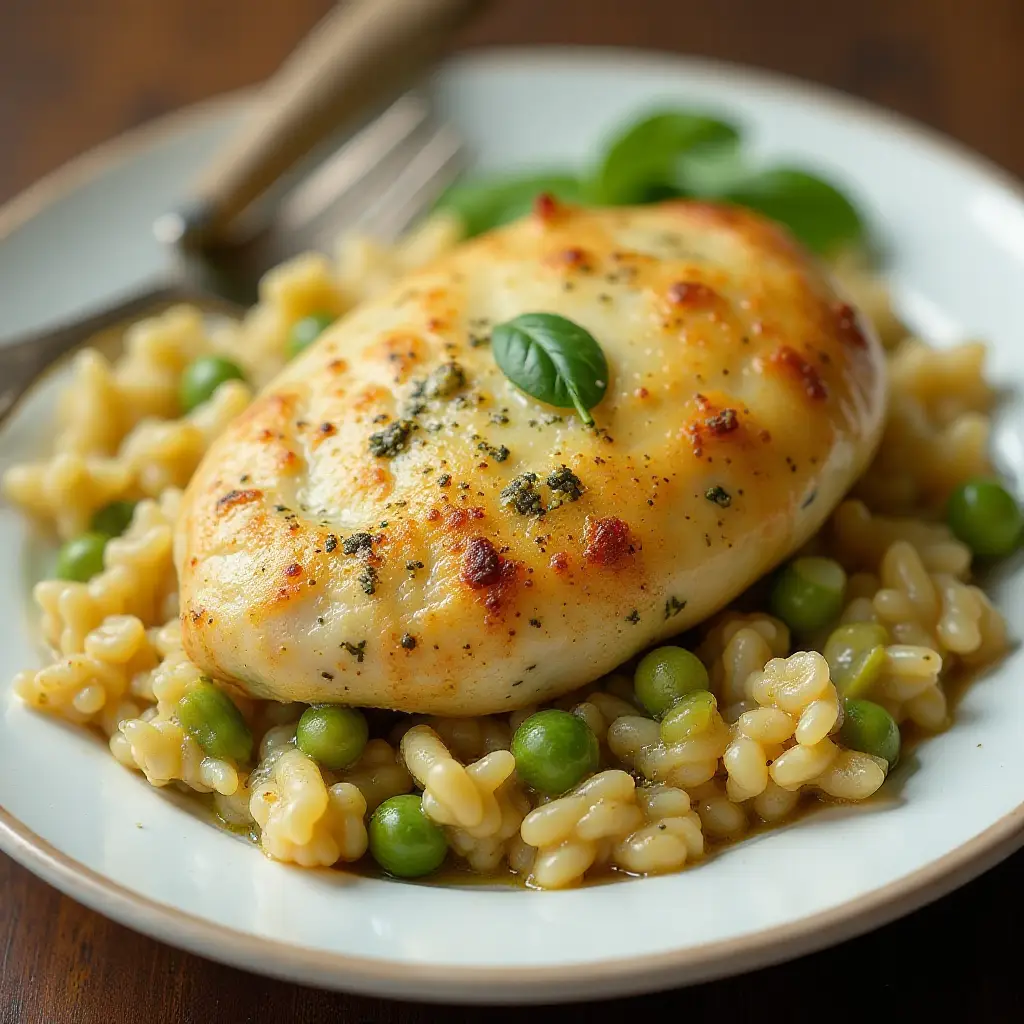 Pesto Chicken and Rice Bake