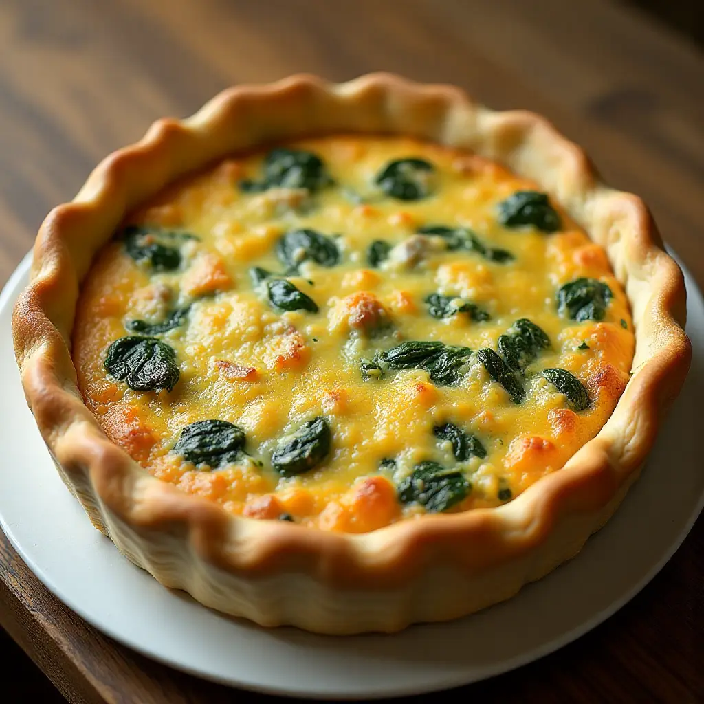 Spinach Quiche with Chicken