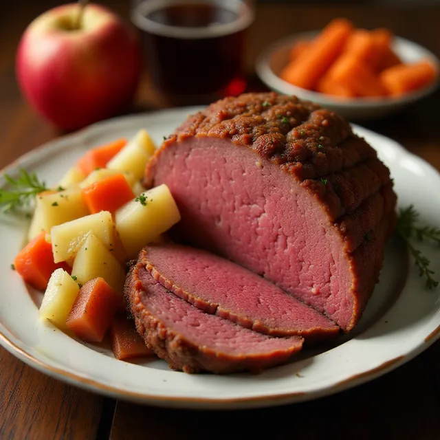 Apple and Brown Sugar Corned Beef