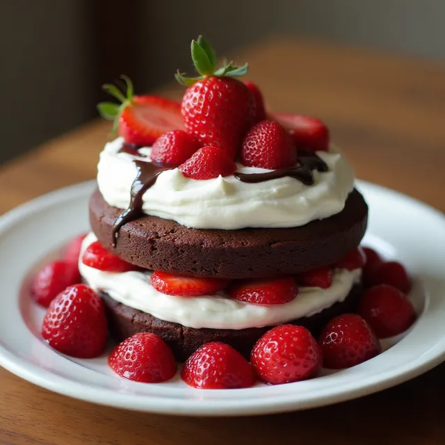 Simple Chocolate Strawberry Shortcake