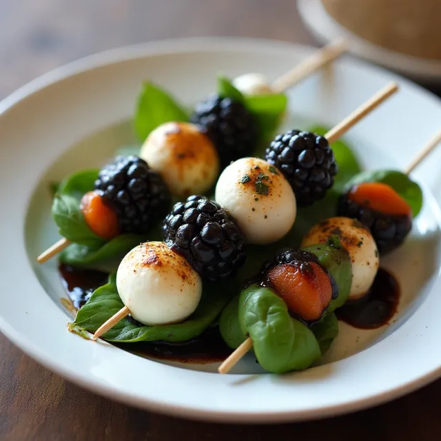 Blackberry-Basil Skewers