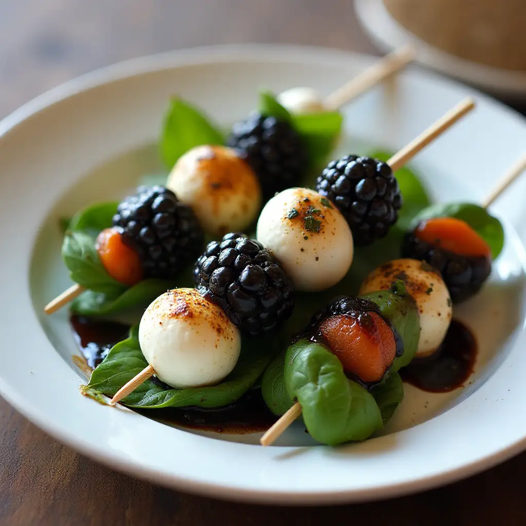 Blackberry-Basil Skewers