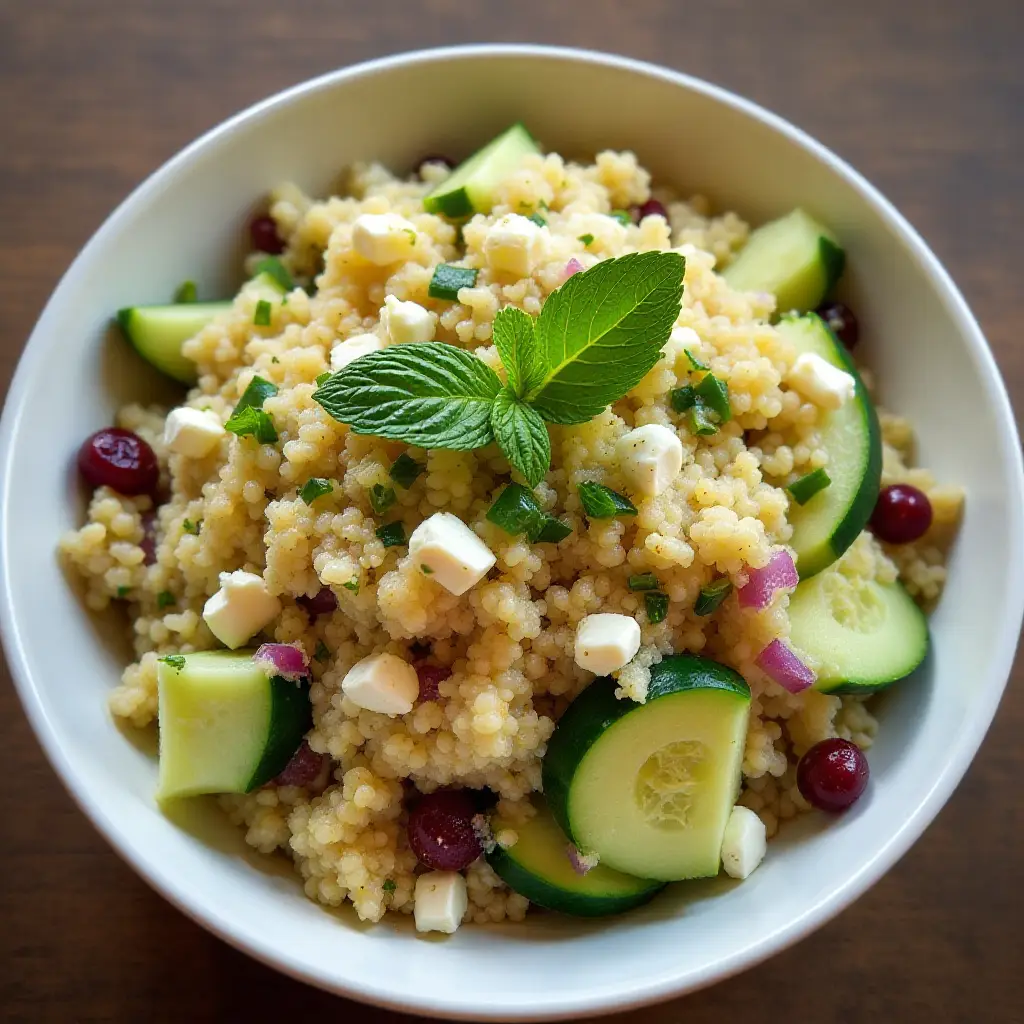 Cucumber Feta Couscous Salad