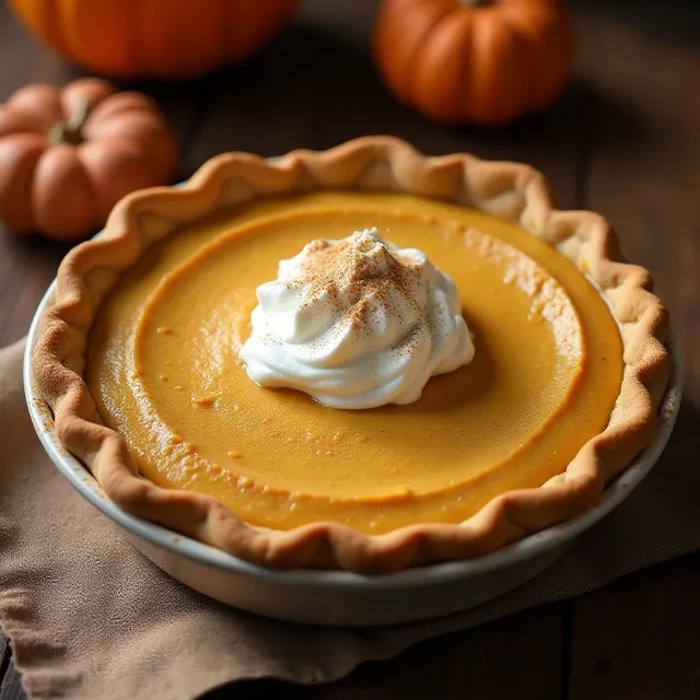 Creamy Pumpkin Pie with Ricotta Cheese