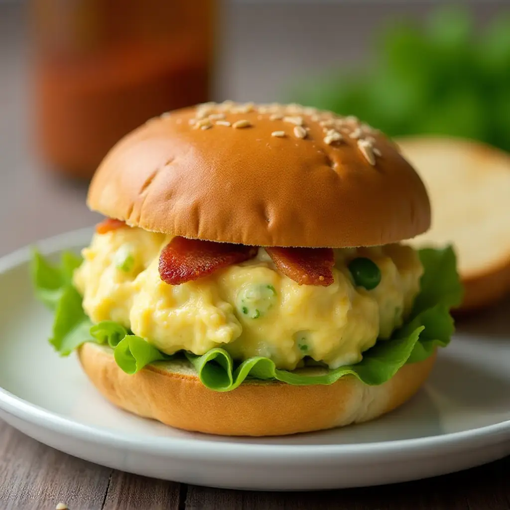 Air Fryer Loaded Egg Salad Sandwiches