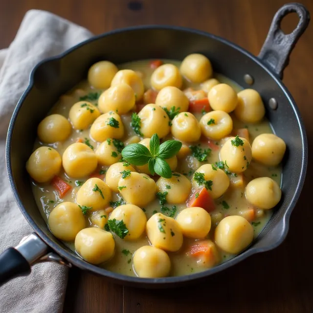 Creamy Gnocchi with Vegetables