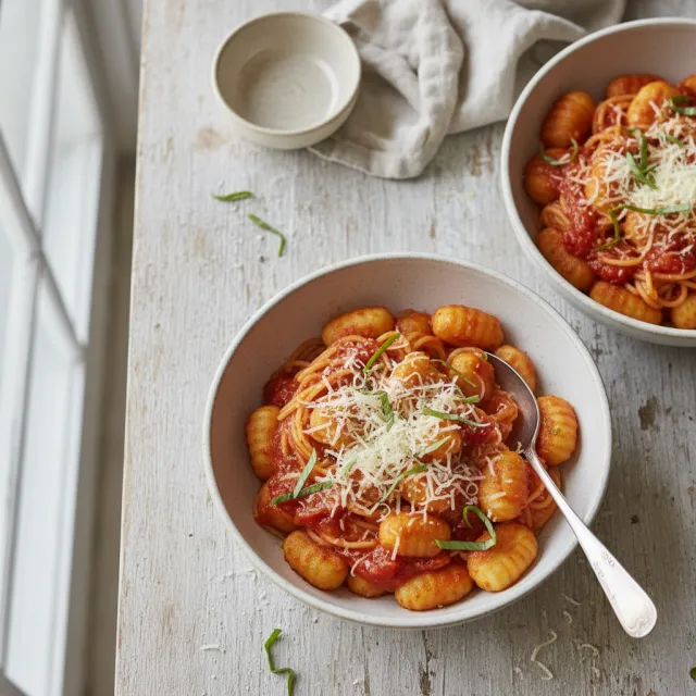 Quick and Easy Tomato Basil Gnocchi