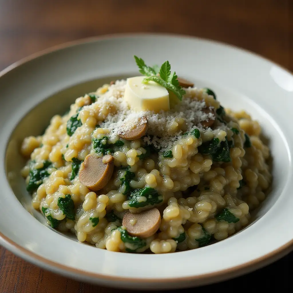 Italian Spinach-Mushroom Risotto