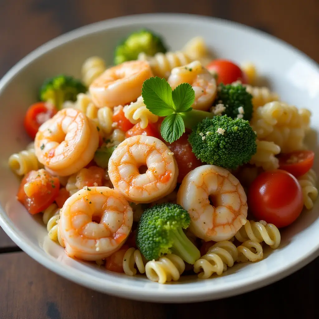 Shrimp Pasta Salad with Italian Dressing