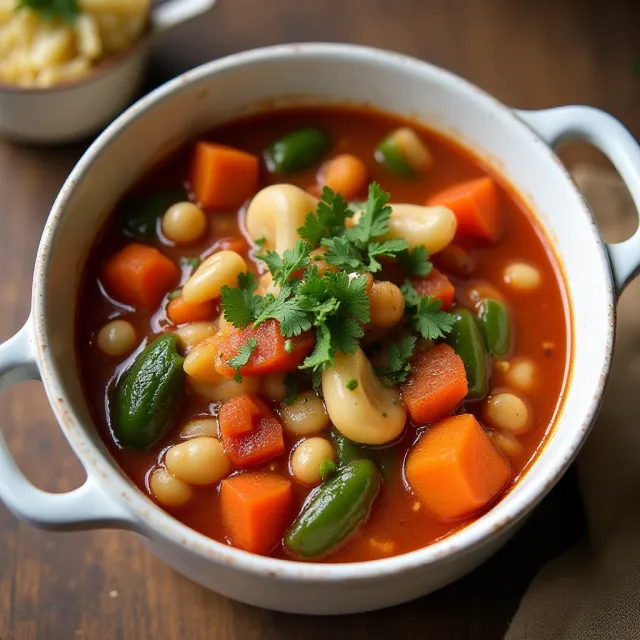 Easy Slow Cooker Vegetarian Minestrone