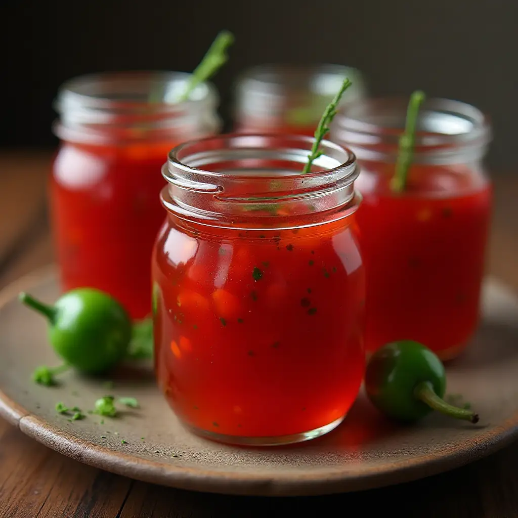 Red and Green Christmas Jalapeno Jelly