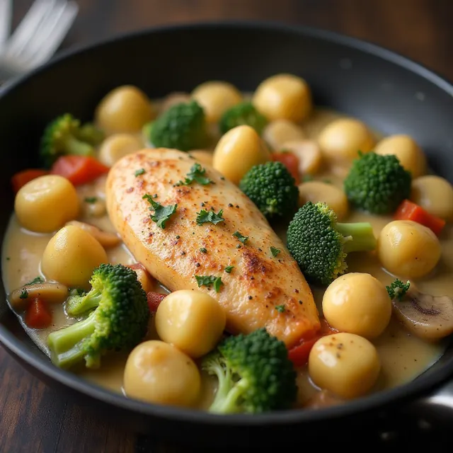 One Pan Chicken Gnocchi