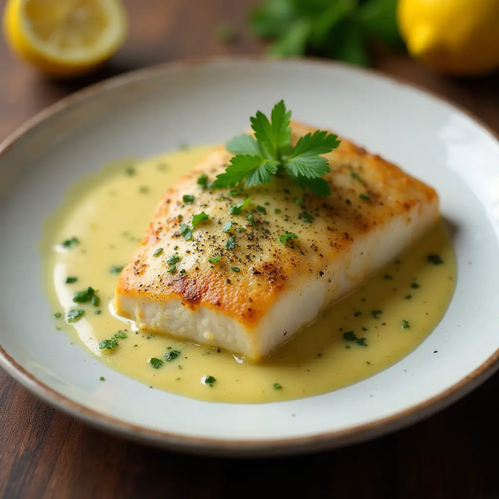 Pan-Seared Cod with Lemon Aioli