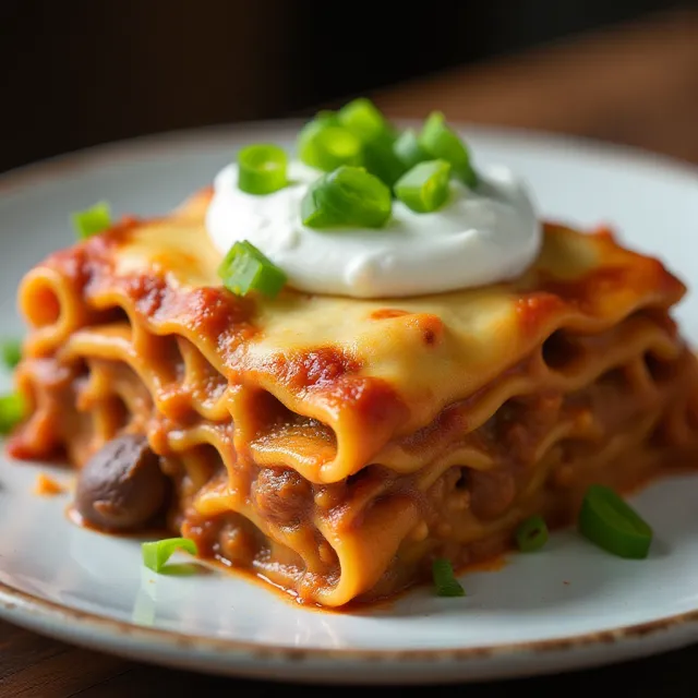 Mexican Lasagna with Noodles