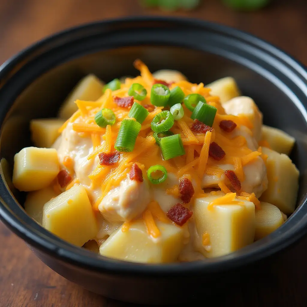 Slow Cooker Loaded Chicken and Potatoes