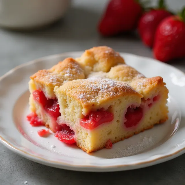Strawberry Rhubarb Coffee Cake