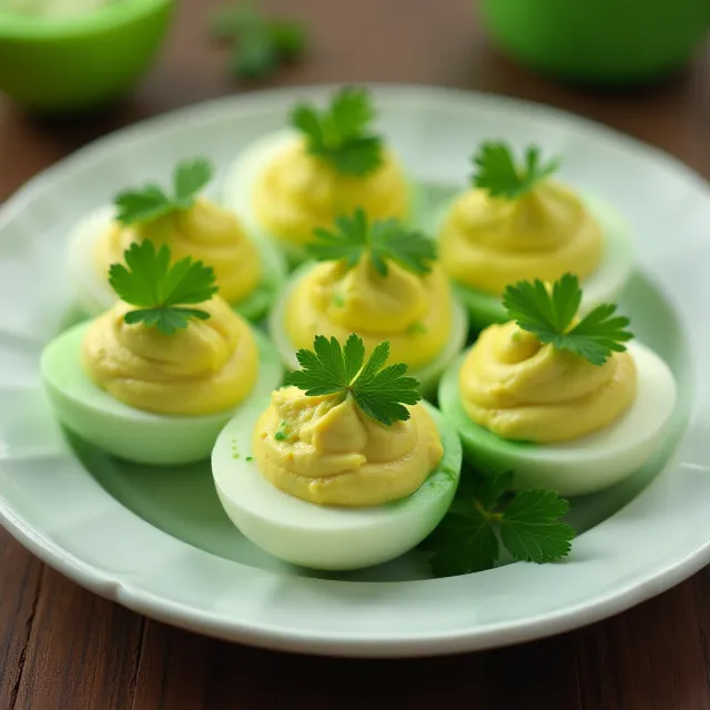 St. Patrick's Day Deviled Eggs