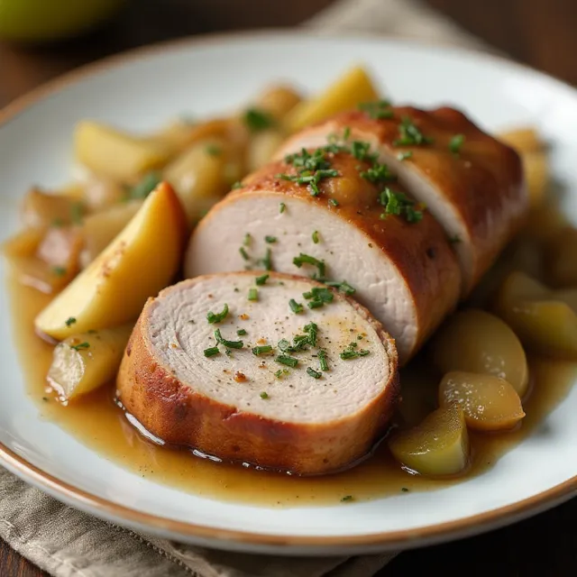 Pork Tenderloin with Apples and Onions