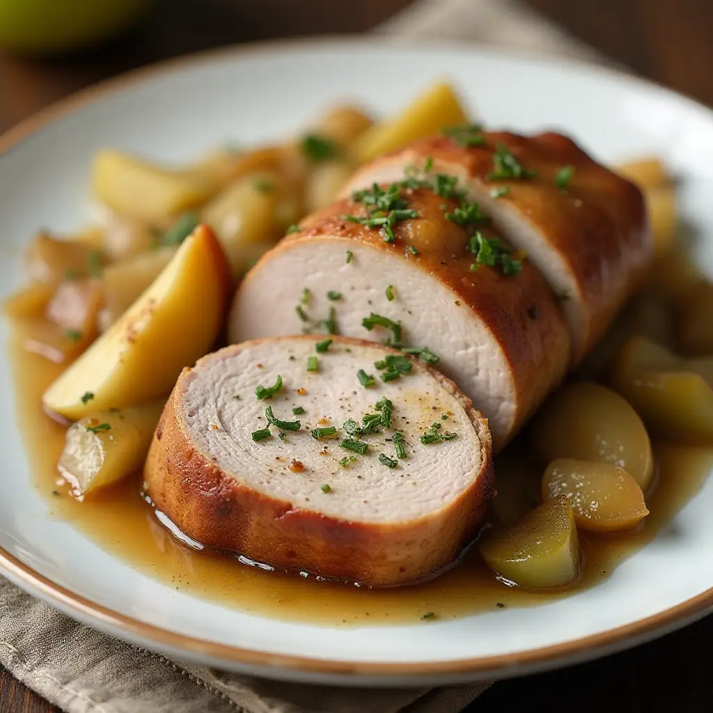 Pork Tenderloin with Apples and Onions