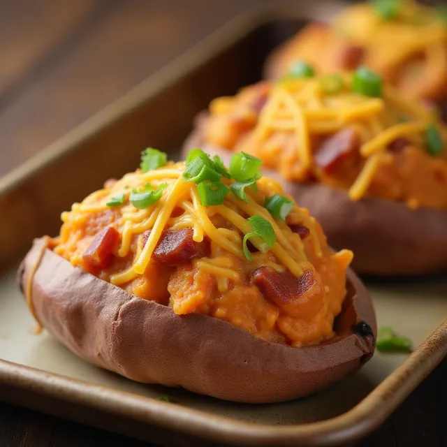 Southwestern Twice Baked Sweet Potatoes