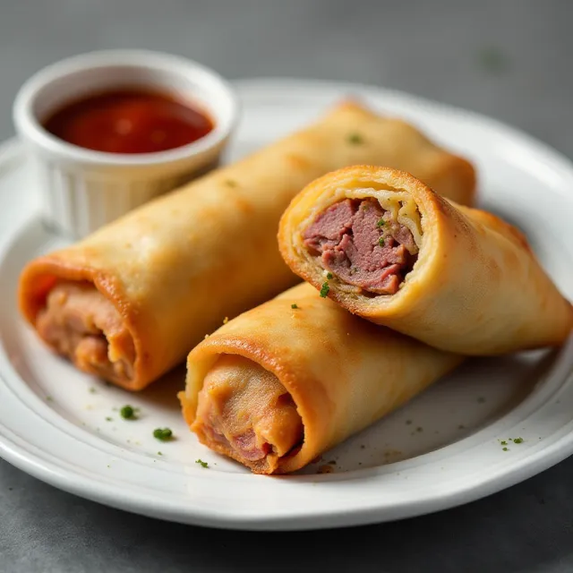 Corned Beef Egg Roll