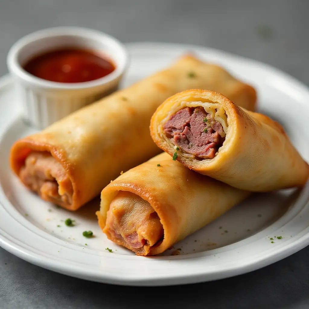 Corned Beef Egg Roll