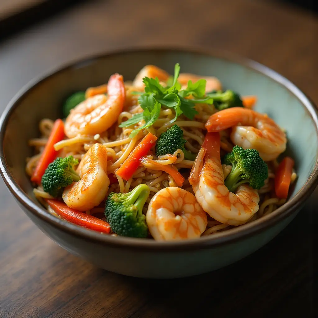 Shrimp Ramen Stir Fry