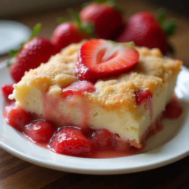 Strawberry Cheesecake Dump Cake