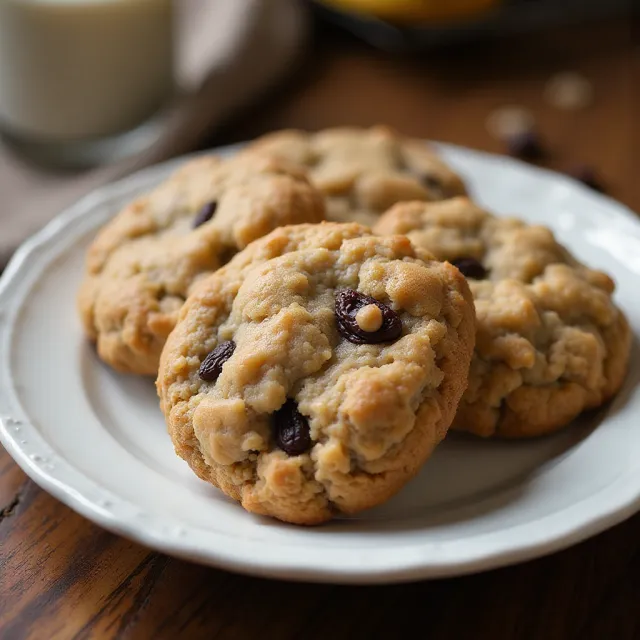 Oatmeal Banana Raisin Coconut Cookies
