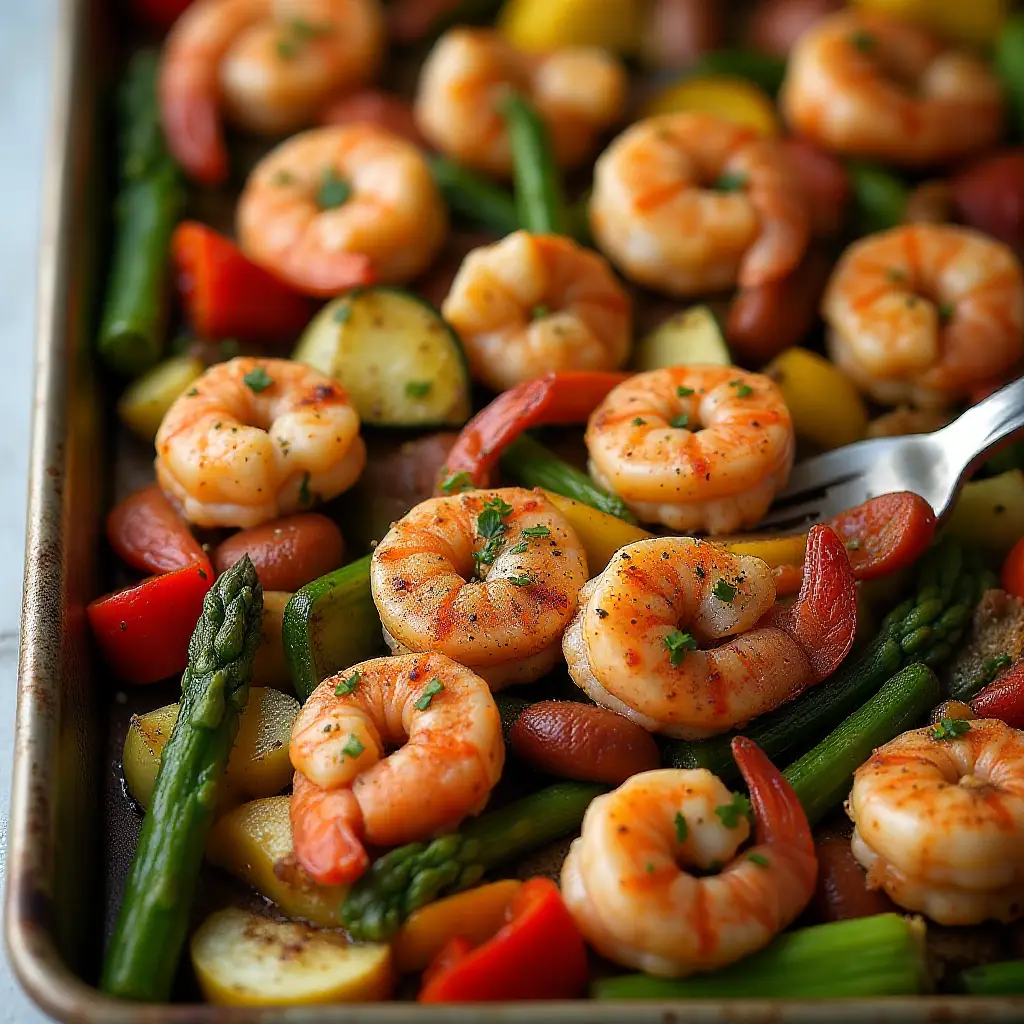 Cajun Shrimp and Sausage Sheet Pan Dinner