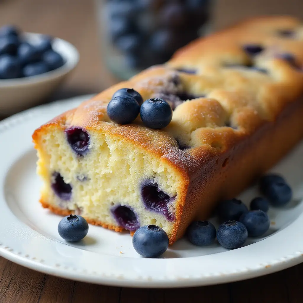 Cottage Cheese Blueberry Breakfast Cake