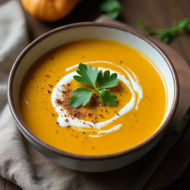 Roasted and Curried Butternut Squash Soup