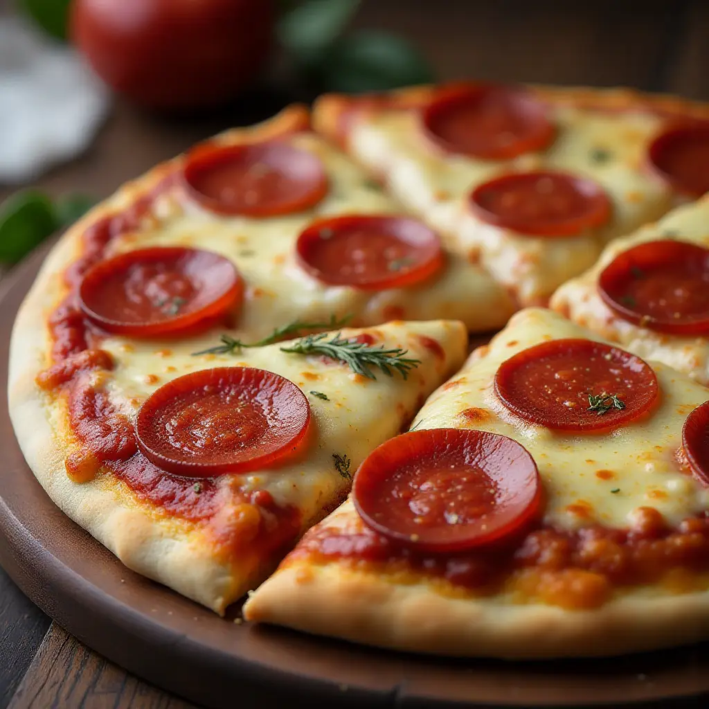 Homemade Pepperoni Pizza