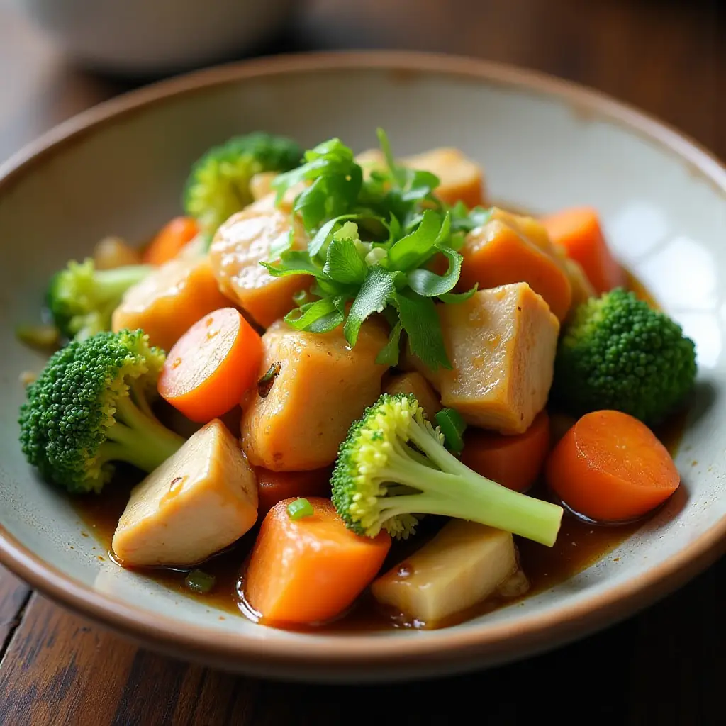 Stir-Fried Vegetables with Chicken or Pork